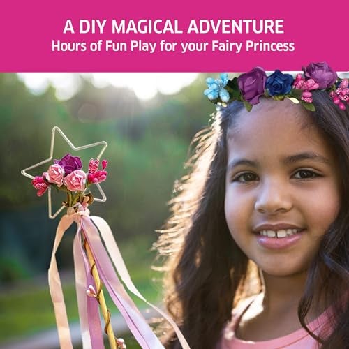 Chalk and Chuckles Fairy Princess World – Art and Craft Kit for Girls 6-9, 5-in-1 DIY Toy & Activity Set: Make Crowns, Wands, Foil Art, Potions, Creative Gift for Kids, Perfect for Birthday - Image 4