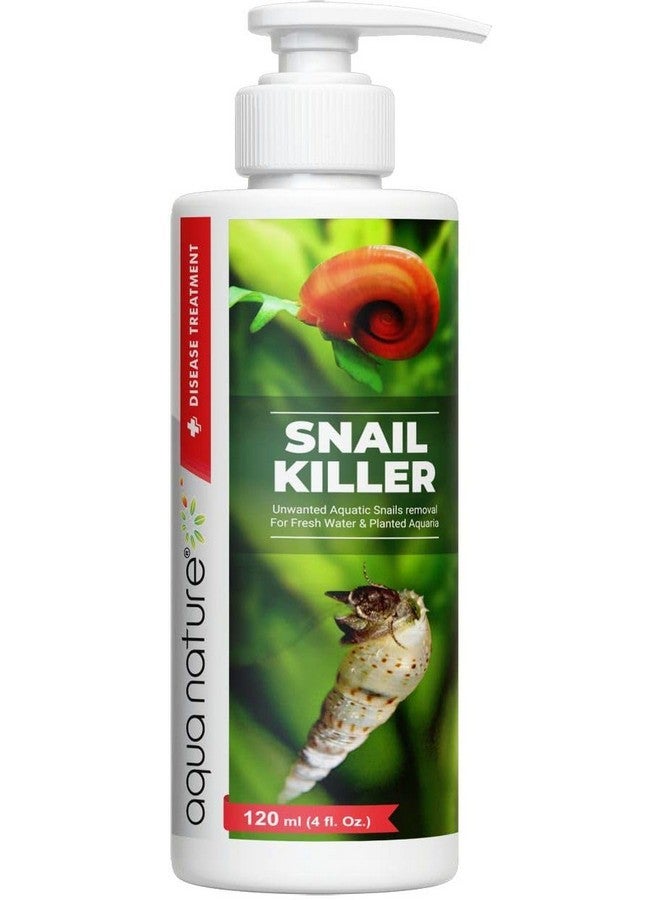 aqua nature قاتل الحلزونات أكوا ناتشر، إزالة الحلزونات المائية غير المرغوب فيها من الأحواض المائية العذبة والأحواض المزروعة (120 مل) - Image 1