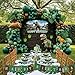 kozee Dinosaur Birthday Party Decorations with Dinosaur backdrop Hunter Green brown balloon arch  Small dino Foil balloons  birthday Banners for Kids Jungle ROAR ThreeREX Wild one theme Party Supplies - Image 4