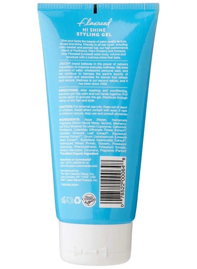 Jason Styling Gel, Flaxseed Hi Shine, 6 Oz - Image 2