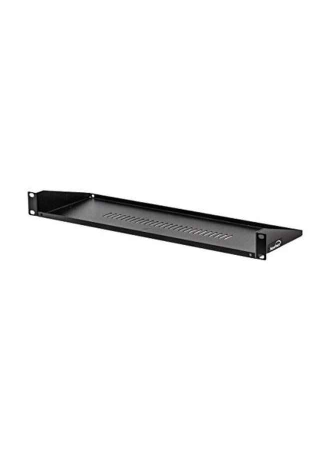NavePoint Cantilever Server Shelf Vented Shelves Rack Mount 19 Inch 1U Black 6 Inches (150mm) deep - Image 1