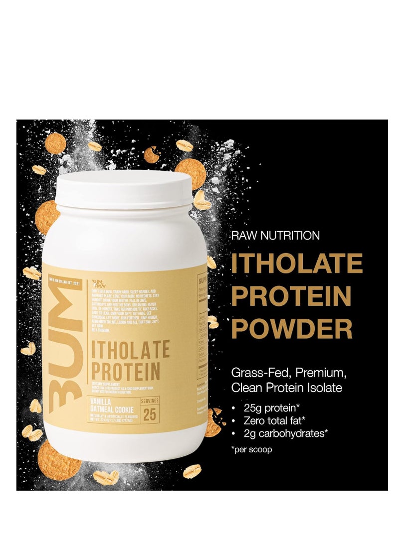 Raw Nutrition - RAW CBUM Itholate Protein - Chris Bumstead's Elite Whey Isolate, Zero Fat, Supreme Digestibility, Champion-Grade Muscle Nutrition - Vanilla Oatmeal Cookie, 25 Servings - Image 1
