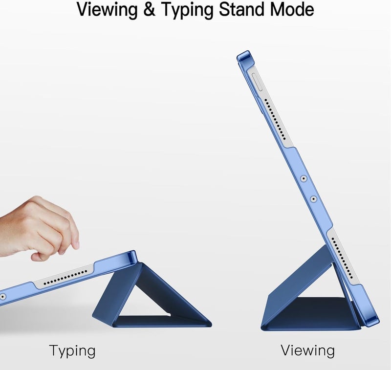 Jetech حافظة لجهاز iPad Pro مقاس 11 بوصة، موديل 2022/2021/2020/2018 (الجيل 4/3/2/1)، متوافقة مع القلم، غطاء استشعار تلقائي للنوم/الاستيقاظ (أزرق داكن) - Image 5
