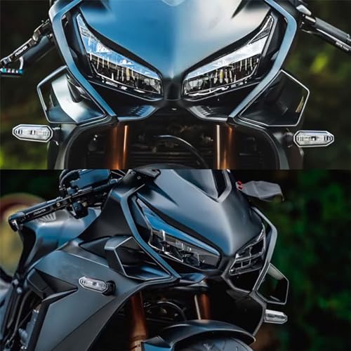 WOOGA Motorcycle Side WingletMotorcycle Side Spoiler Front Fairing Aerodynamic Winglets Air Deflector Wing Compatible with Honda CBR650R 20192023 Suzuki GSX250R Gloss Black - Image 3