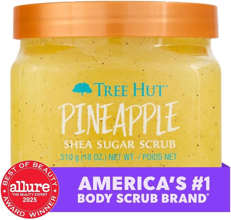 Tree Hut Shea Sugar Exfoliating Body Scrub Pineapple, 18 oz - Image 3