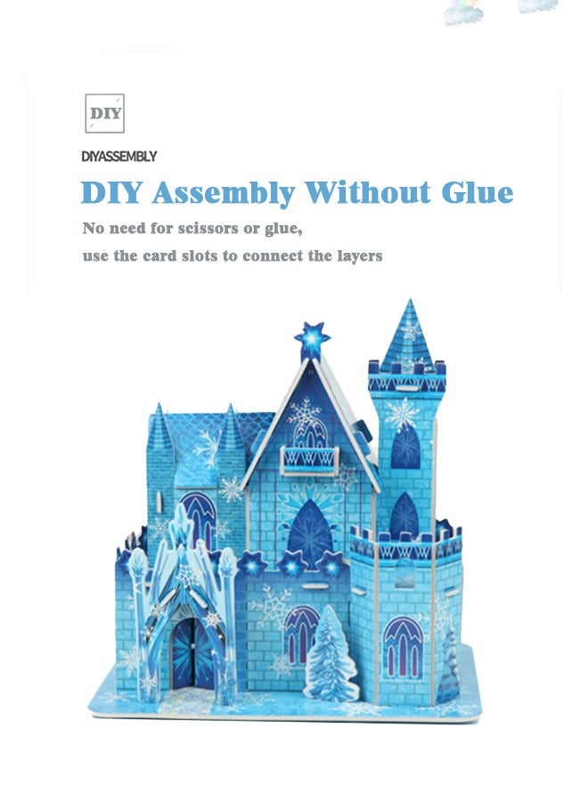 Ssovi 3D Puzzle Children's Parent-child Toys Building House Handmade Educational Paper Model Girl Gift Assembly（4 Sets of Pictures） - Image 2