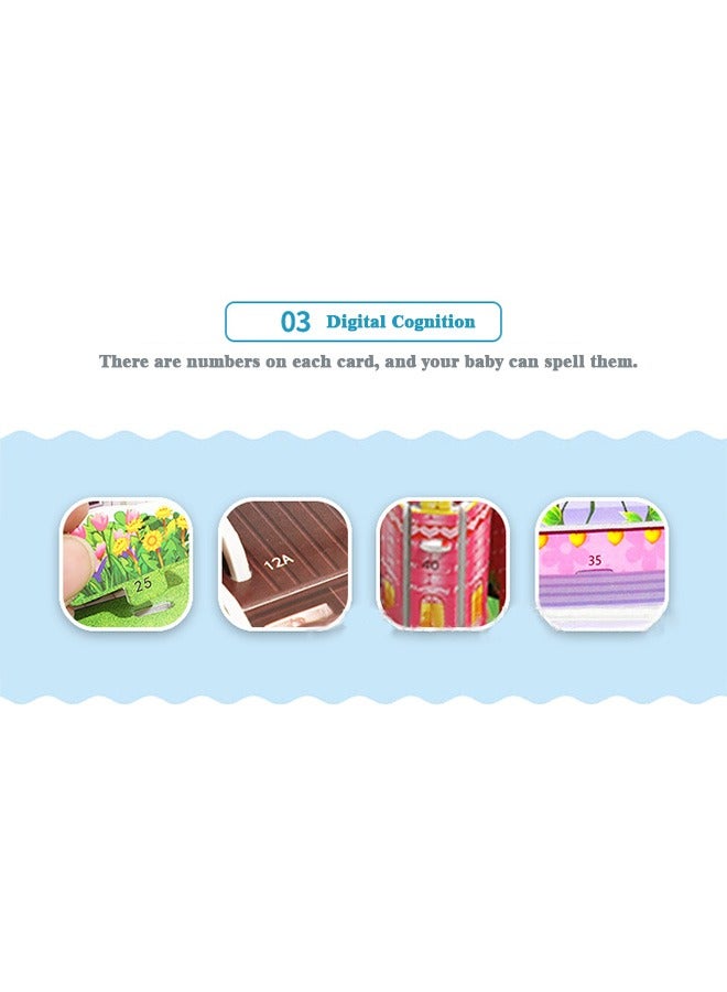 Ssovi 3D Puzzle Children's Parent-child Toys Building House Handmade Educational Paper Model Girl Gift Assembly（4 Sets of Pictures） - Image 5