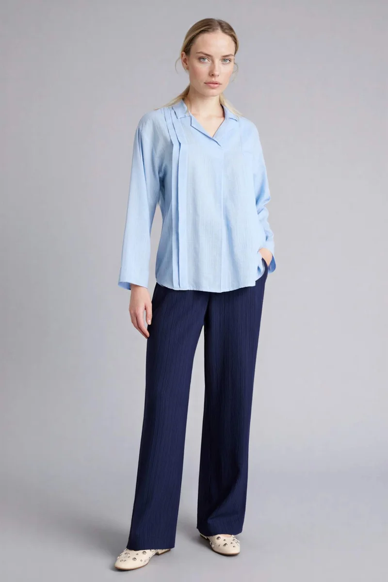 Defacto Regular Fit Straight Leg Waffle Textured Trousers