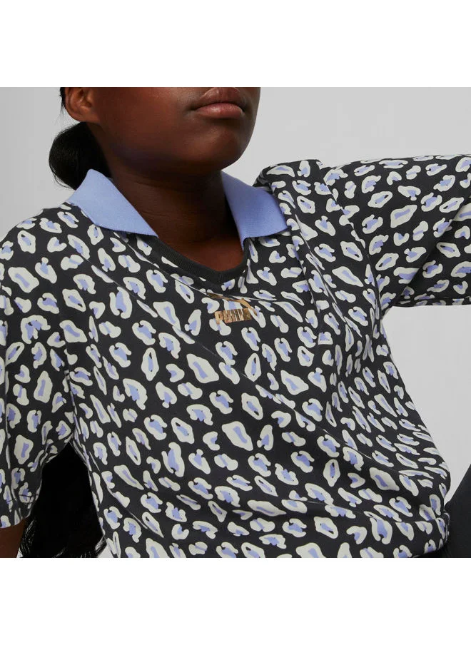 PUMA Girls Classics 90s Prep AOP Polo