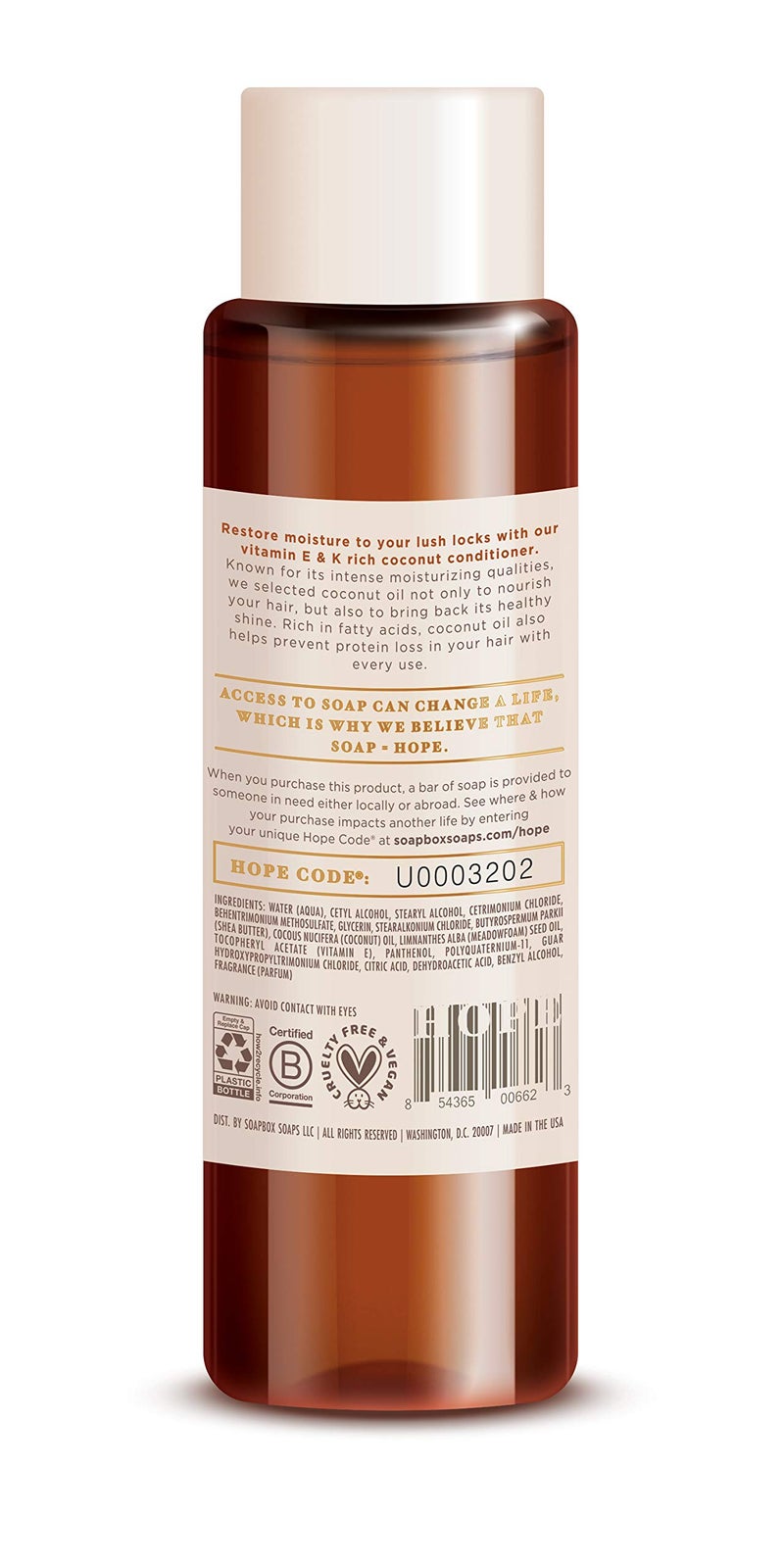 Soapbox Moisture & Nourish Coconut Oil Conditioner - 16 oz - Image 2