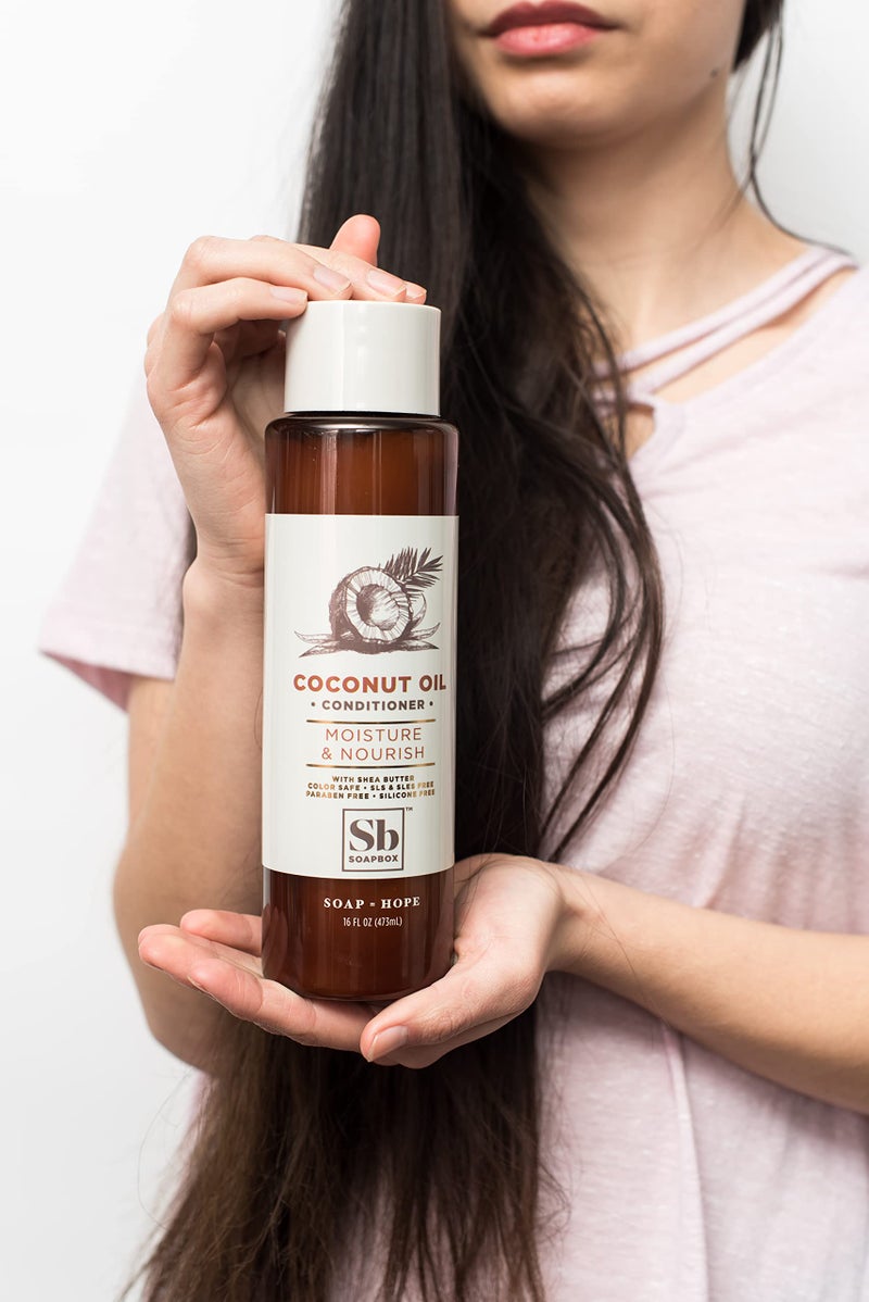 Soapbox Moisture & Nourish Coconut Oil Conditioner - 16 oz - Image 3
