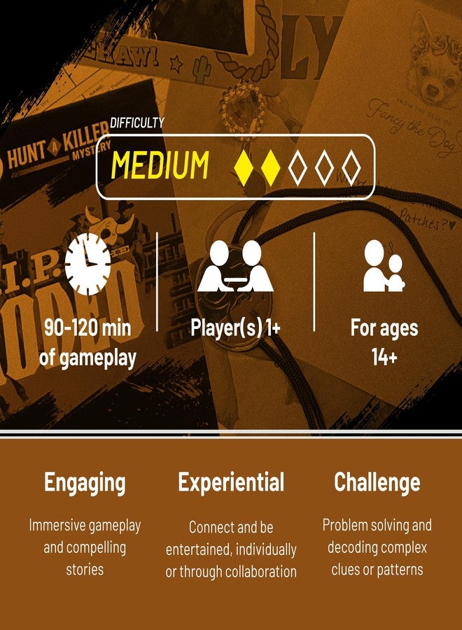 Hunt A Killer: R.I.P at The Rodeo, Solve The Murder of a Rodeo Clown, Mystery Box Game for True Crime Fans, Murder Mystery Game for Adults, Play Detective at Home, Designed for 1+ Players Ages 14+ - Image 2