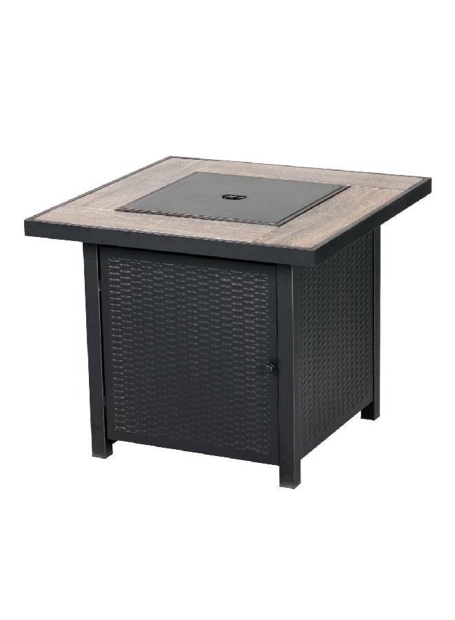 LIVING ACCENTS Square Rust Resistant Fire Pit Brown and Black 30 Inch - Image 1