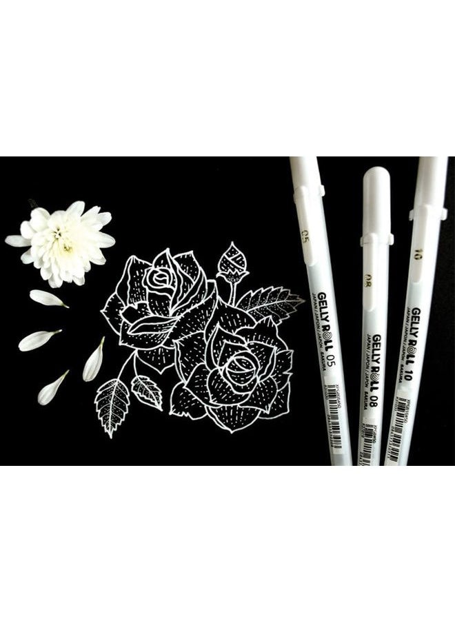 SAKURA 37488 Gelly Roll Classic 08 (Medium Pt.) 3 Pack Pen, White  - Image 5