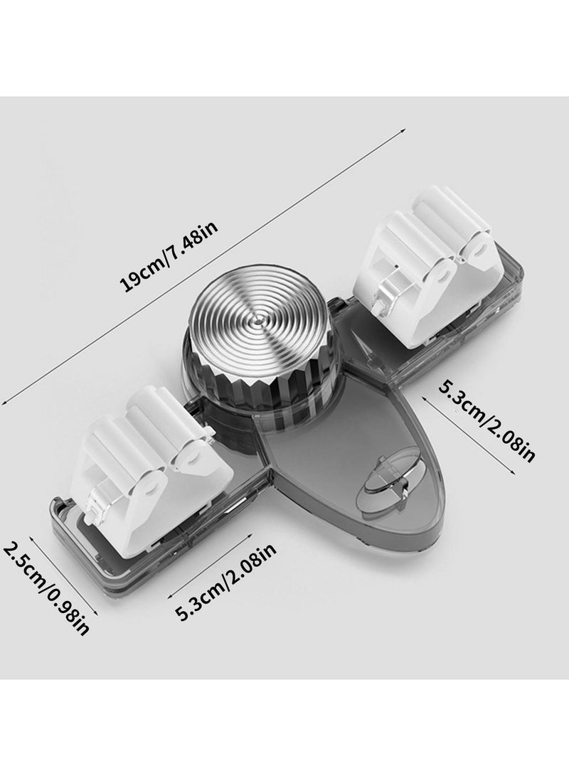 CMGTYYD 2Pcs Wall Mounted Broom Holder, No Drill Reusable Mop Rack, Broom Hanger Mop Stand for Towels Brushes Kitchen Utensils, User-Friendly with Secure Grip Bathroom Tool - Image 5
