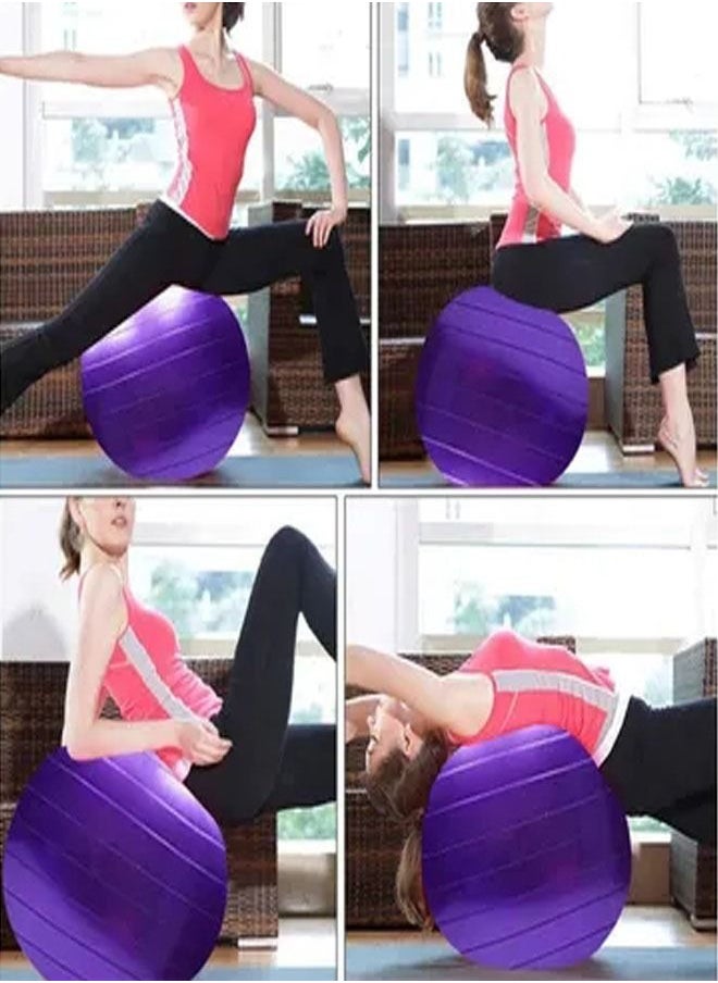 ZCM-HAPPY Yoga Fitness Exercise Ball With Air Pump 75cm  - Image 4