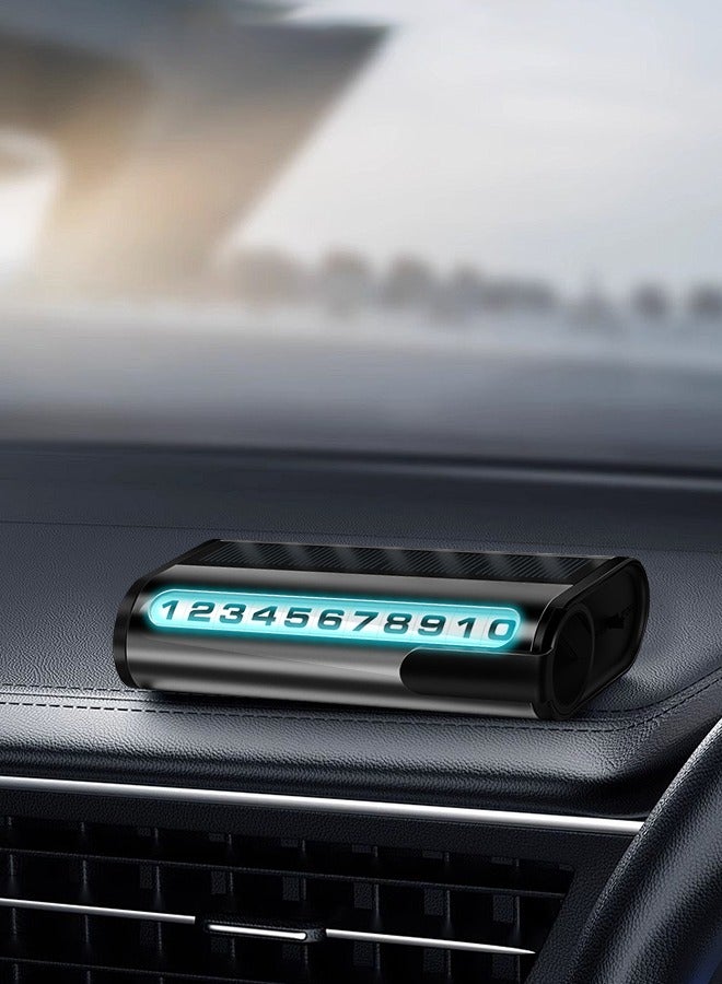Luminous Car Parking Card Number, Aluminum Parking Card Plate with Digital Roller Design, No Deformation Under Exposure, Suitable for Cars, Trucks and SUVs - Image 1