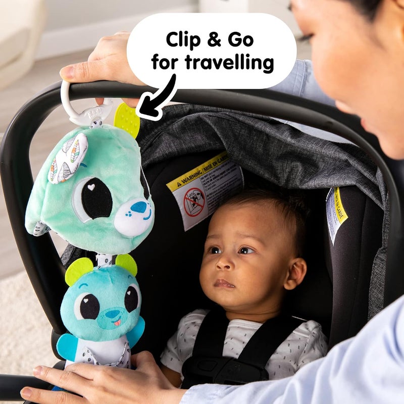 Lamaze L27469 3-in-1 Clip & Go Bear, Carry Along, Pram Baby Toy, Toy for Babies with Colours and Sounds, Development Toy for Boys and Girls from 0 to 24 Months, Blue - Image 4