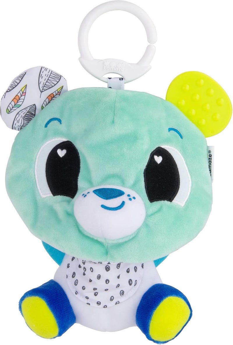 Lamaze L27469 3-in-1 Clip & Go Bear, Carry Along, Pram Baby Toy, Toy for Babies with Colours and Sounds, Development Toy for Boys and Girls from 0 to 24 Months, Blue - Image 2