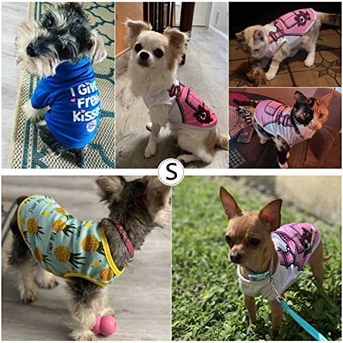 SATINIOR 6 Pcs Dog Clothes Printed Doggie Shirts Puppy T-Shirts Cute Pet Cotton Clothes Doggie Shirt for Small Medium Dog Apparel Summer Christmas(M) - Image 3