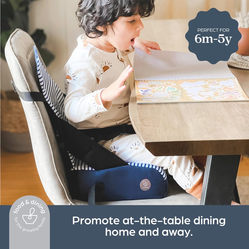 Dreambaby Grab â€˜N Go Travel Booster Seat â€“ Portable Toddler High Chair for Dining (6M-5Y) with Storage & Shoulder Strap - Image 2