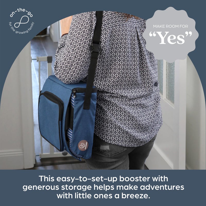 Dreambaby Grab â€˜N Go Travel Booster Seat â€“ Portable Toddler High Chair for Dining (6M-5Y) with Storage & Shoulder Strap - Image 4