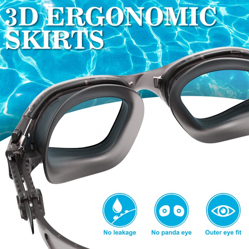 WIN.MAX Polarized Swimming Goggles Swim Pool Goggles Anti Fog Anti UV No Leakage Clear Vision for Men Women Adults Teenagers - Image 3