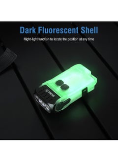BORUIT V15 LED Keychain EDC Fluorescence Flashlight Clip Warm Work Light Type-C Rechargeable Torch Magnet Camping Pocket Lantern (White)  - Image 5