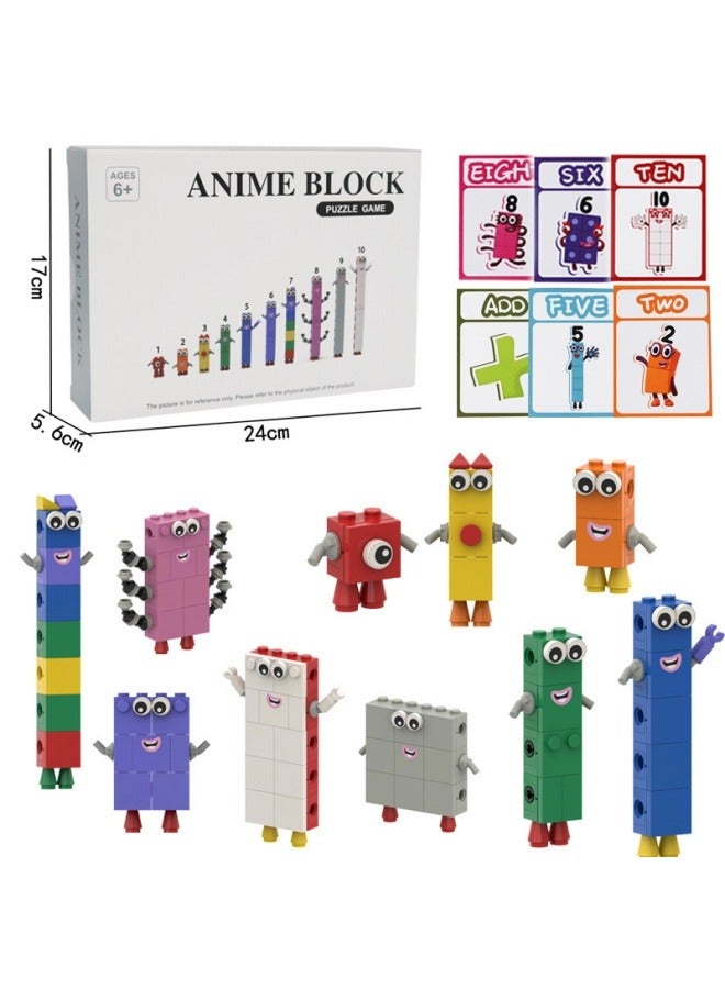 general Square digital building block doll model 10 small particle puzzle assembling toy ornaments - Image 5