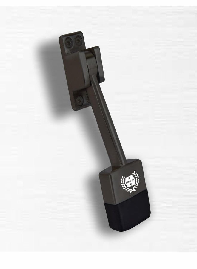 HARRISON 0775 Premium Zinc 4.5 inch Door Stopper Rubber Tip Powerful Working with Screw | Wooden Door Stopper to Stop Door for All Door Home | Office, Hotel (Black Finish, Pack of 1) - Image 5