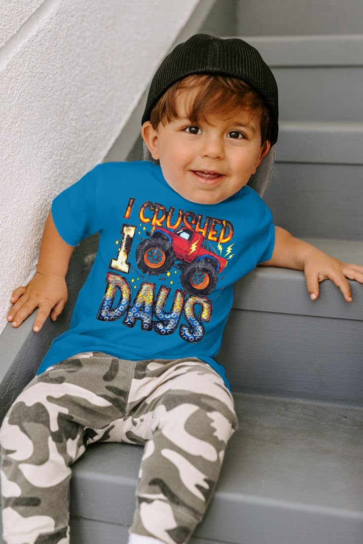 LUKYCILD Kids 100 Days of School Shirt Girl 100th Day of School Tshirt Toddler Funny Graphic Tee Top Blue - Image 3