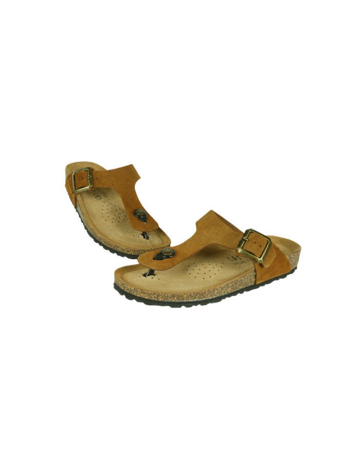 BiOCHIC - Biochic Ladies Slim Thong Sandals 012-455 230Q-Cuoio - Image 1