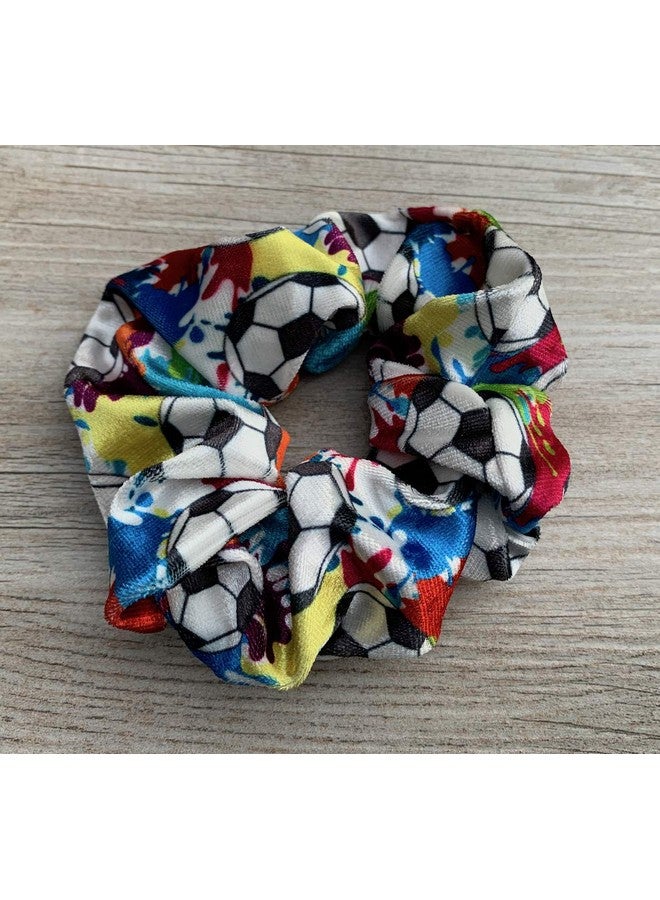 Sportybella Soccer Scrunchie - Premium Velvet Hair Elastics Gift, No Crease Hair Accessories, Soccer Gifts for Girls, Teens, Players, Teams - Image 2