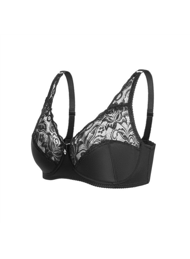 Ultra-thin Cup Push-up Lace Adjustable Underwired Bra Plus Size Women's Underwear