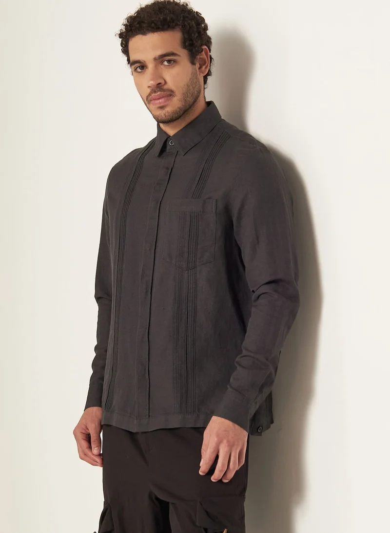 Iconic Pleated Linen Shirt