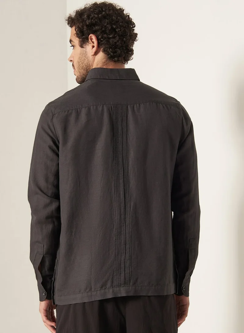 Iconic Pleated Linen Shirt