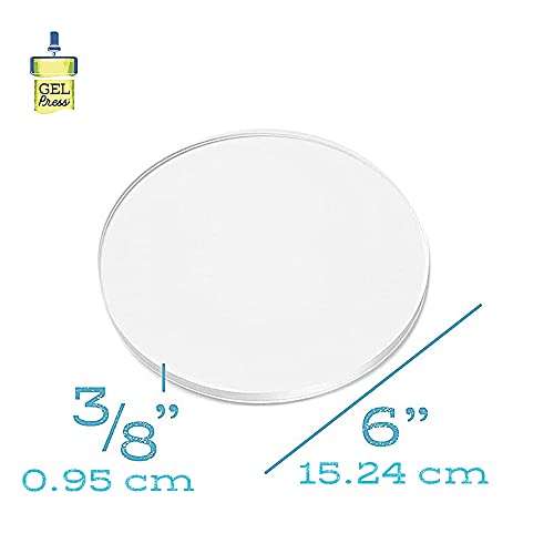 Gel Press Monoprinting Print Plate – 6” Circle Gel Plate - Printmaking Supplies - Reusable Gel Printing Plate for Press Art for Card Making, Scrapbooking, Journaling, Arts and Crafts, Home Decor - Image 2