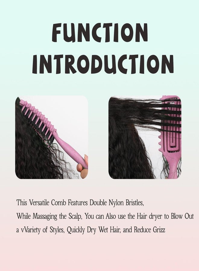 Sethe lord Detangler Brush – Curly Hair Brush for Women, Men & Kids | Flexi Vented Brush with Unique Comb Structure for Wet or Dry Strands (Blush Pink) - Image 4