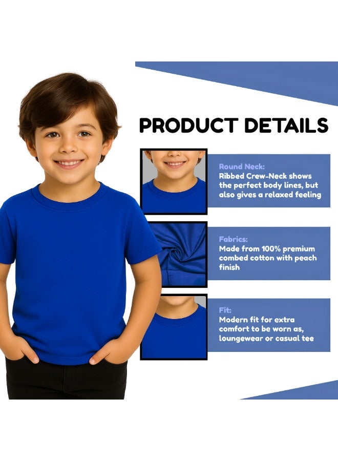 NENOUSH Kids Unisex T-Shirt For Boys & Girls | Soft Cotton Half Sleeve Tee | Comfortable Round Neck Everyday Wear | Casual Outfit For School,Play - Image 5