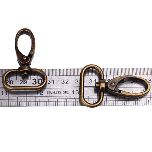 CAFORO 1-inch Antique Brass Curved Lobster Clasps Swivel Trigger Clips Snap (Pack of 20) - Image 2