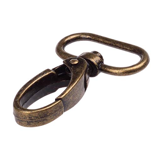 CAFORO 1-inch Antique Brass Curved Lobster Clasps Swivel Trigger Clips Snap (Pack of 20) - Image 1