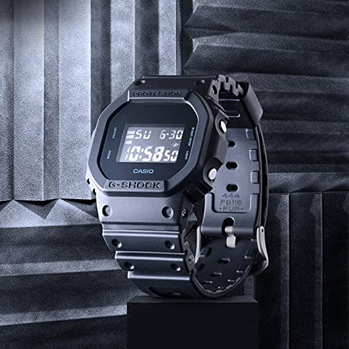 Lijinlan Resin Watch Band For Casio G-Shock DW-5600 DW-5900 DW-6100 DW-6600 DW-6900 GW-M5610 GA-110/120/300/700 GD-120/350 Watchband Replacement Strap for Gshock (Black) - Image 3