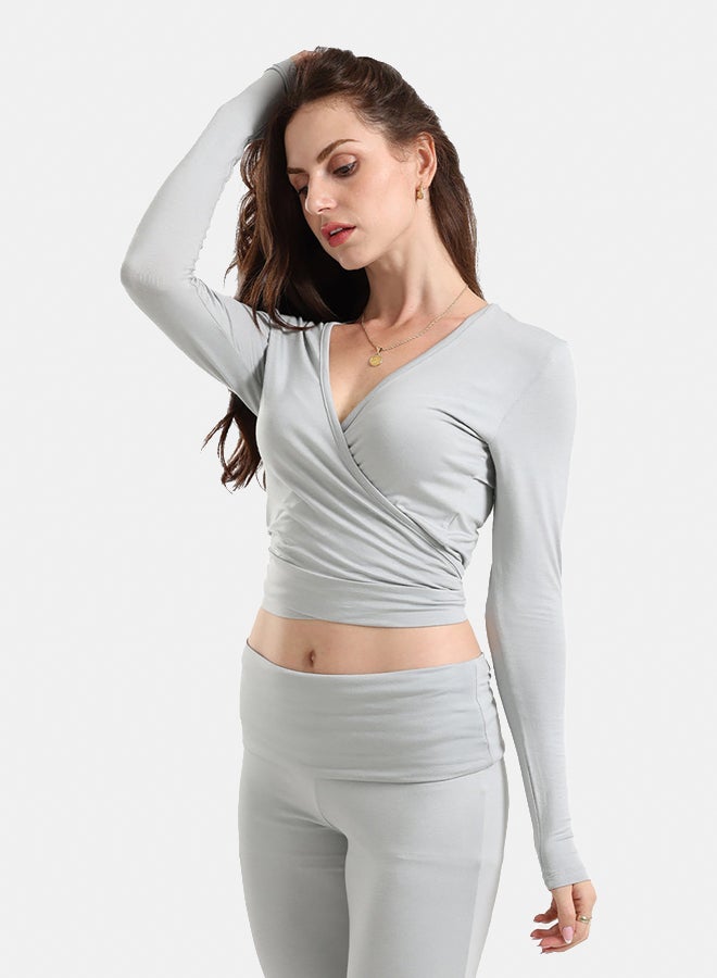 Clue Tie-Back Wrap Top - Image 2