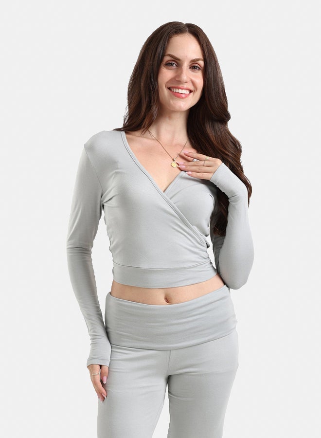 Clue Tie-Back Wrap Top - Image 1