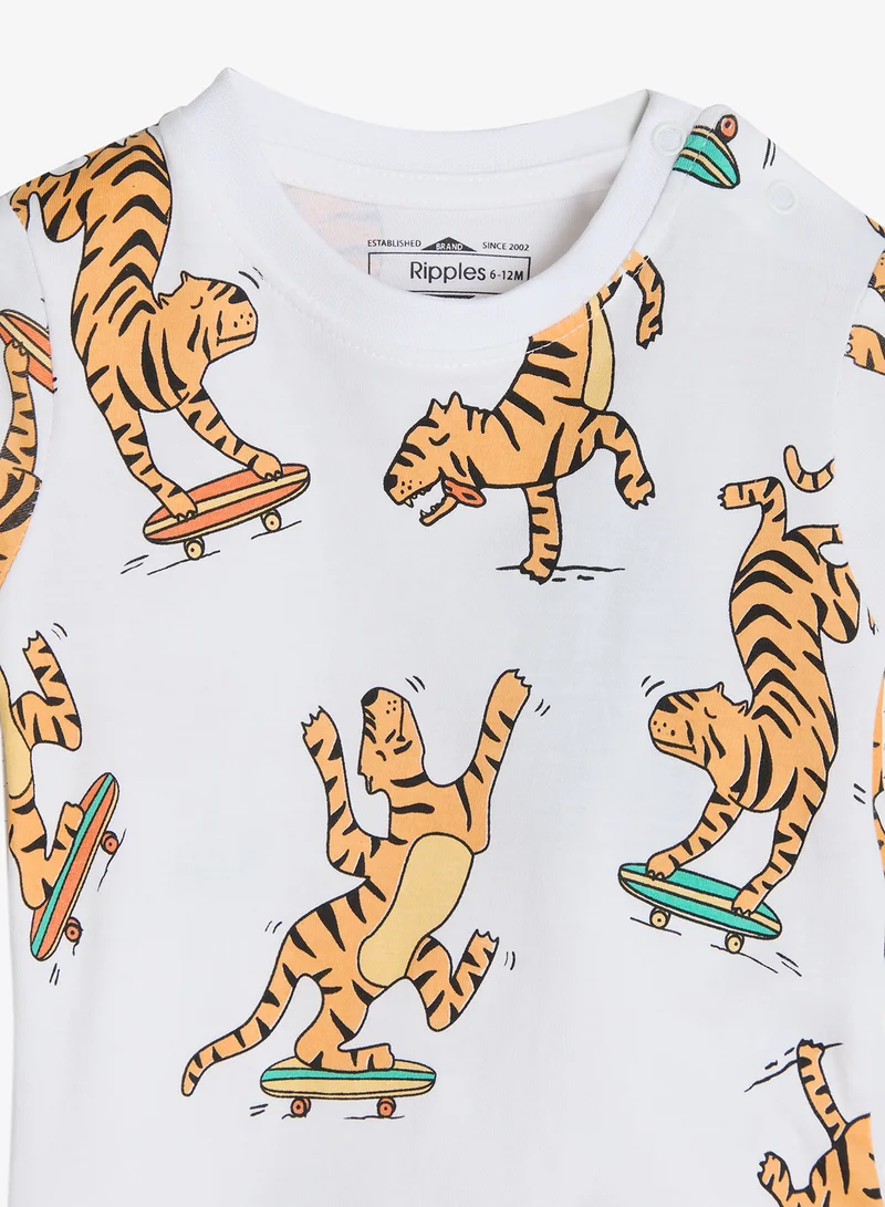 Ripples  Boys Regular Fit Tee & Shorts Set for Men | Best Price UAE