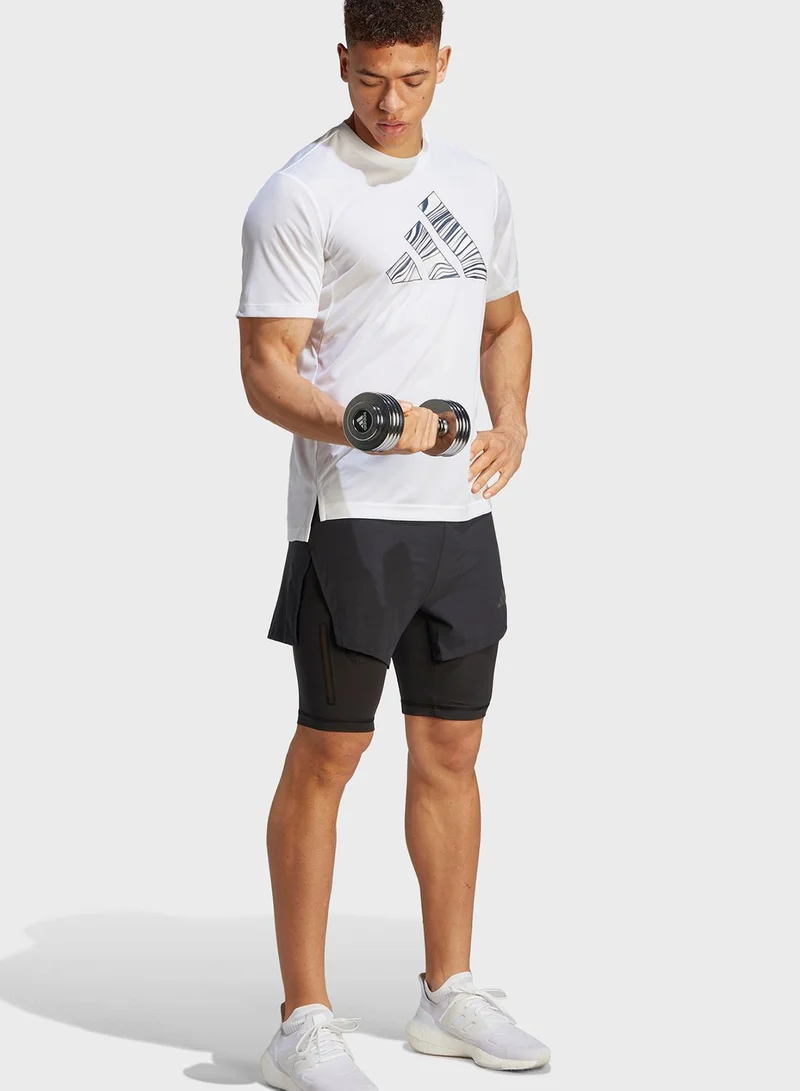 Adidas Essential Hiit 2 In 1 Shorts