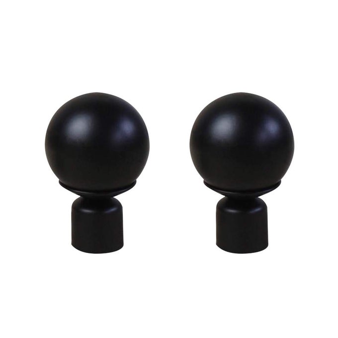 WINDOW CURTAIN ROD END BLACK UNIQUE DESIGN DRAPERY POLE DRAPE ROD FINALS HEAD CAP FINIALS FIT FOR HOME OF 2
