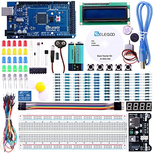 ELEGOO Mega R3 2560 Project Starter Kit Compatible with Arduino IDE MEGA - Including 16 Tutorials CD - Image 1
