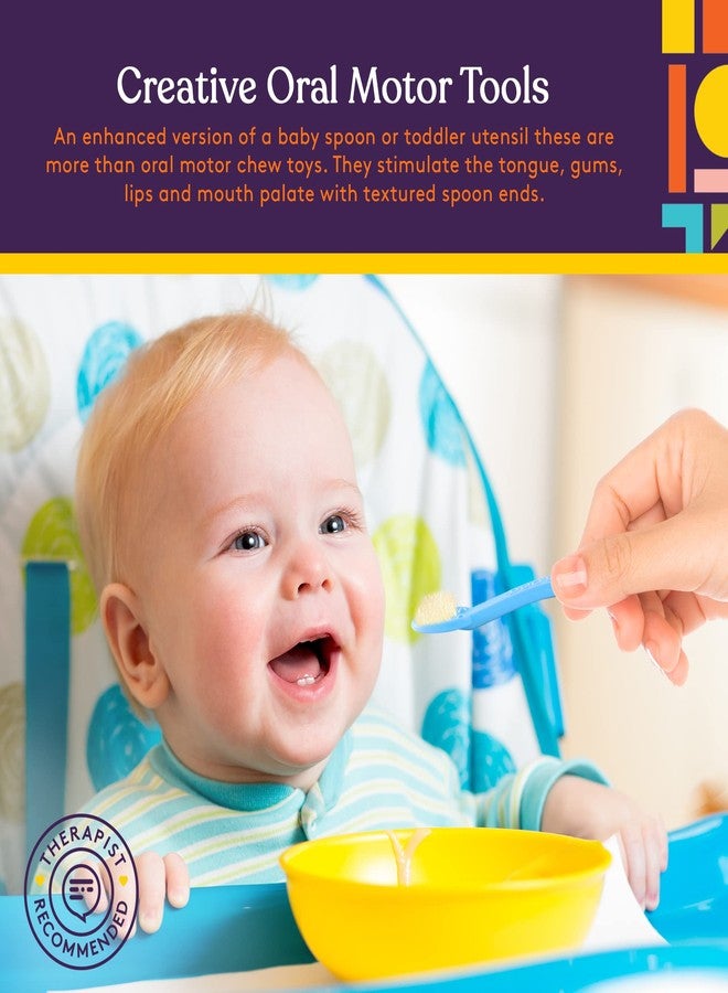 Special Supplies أدوات علاج الفم مزدوجة الملعقة من سبشيال سابلايز، 3 عبوات، تحفيز ملموس وعلاج مدخل حسي للأطفال الرضع أو الصغار أو الأطفال، سيليكون خالي من BPA مع مقبض مرن وسهل الاستخدام - Image 3
