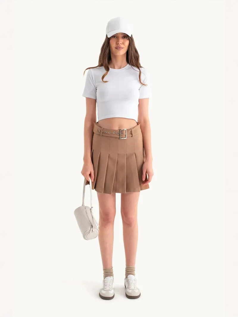 HICCUP Crew Neck Basic Crop top